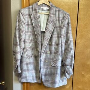Gray Plaid Blazer by Veronica Beard